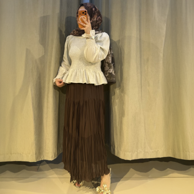 Dökümlü Tül Etek